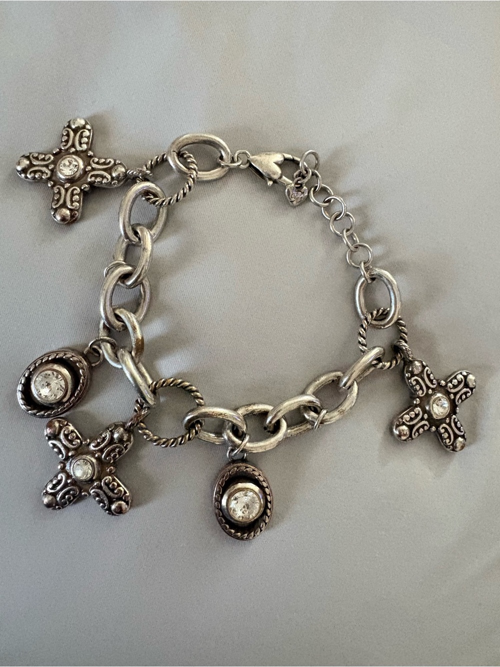 SilverBRIGHTON Charm Bracelet with Crystal Accents - Women Jewelry